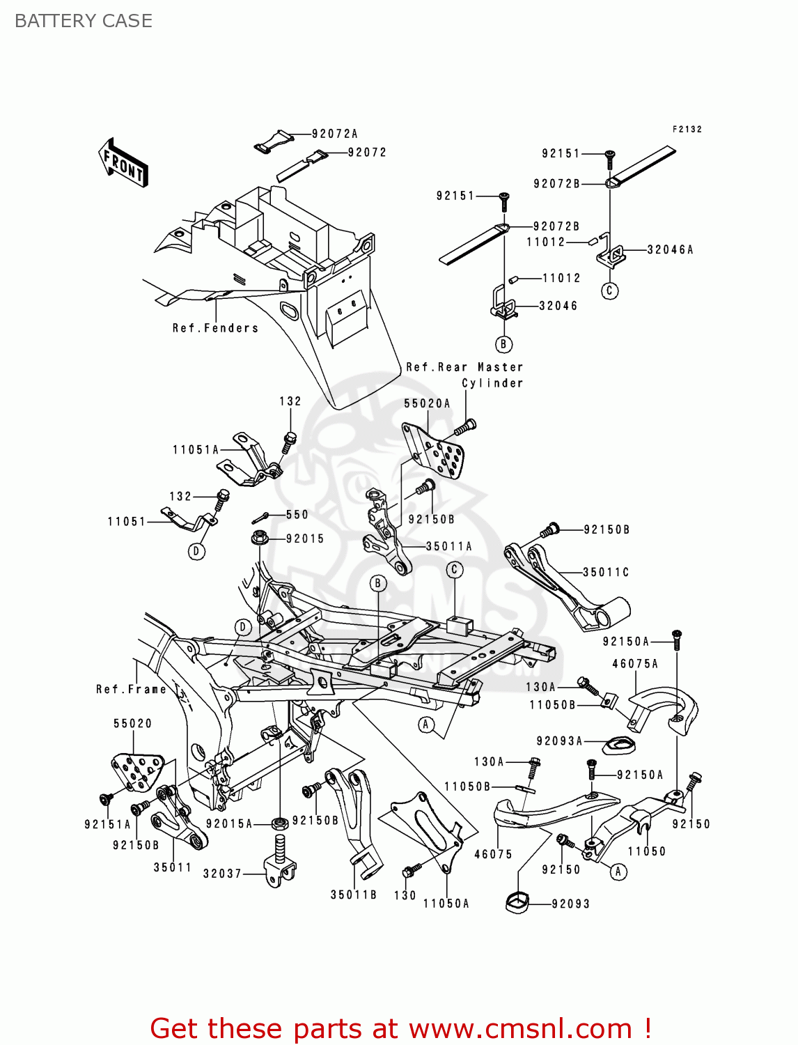 BATTERY CASE ZX600J1P NINJA ZX6R 2000 EUROPE UK FR IS NR