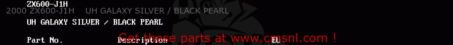 2000 ZX600-J1H    UH GALAXY SILVER / BLACK PEARL ZX600J1P NINJA ZX6R 2000 EUROPE UK FR IS NR