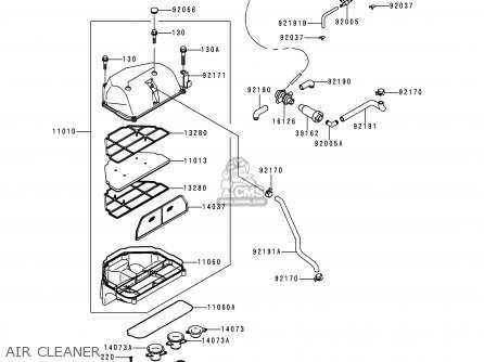 AIR CLEANER - ZX600J1P NINJA ZX6R 2000 EUROPE UK FR IS NR