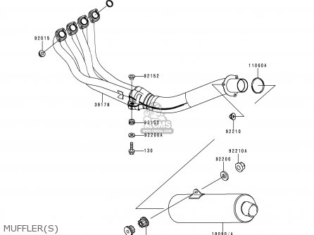 MUFFLER(S) - ZX600J1P NINJA ZX6R 2000 EUROPE UK FR IS NR
