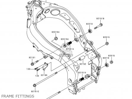 FRAME FITTINGS - ZX600J1P NINJA ZX6R 2000 EUROPE UK FR IS NR