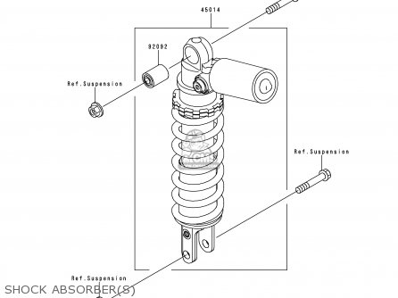 SHOCK ABSORBER(S) - ZX600J1P NINJA ZX6R 2000 EUROPE UK FR IS NR