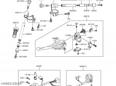 HANDLEBAR - ZX600J1P NINJA ZX6R 2000 EUROPE UK FR IS NR