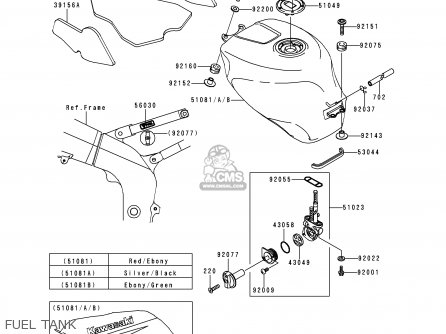 FUEL TANK - ZX600J1P NINJA ZX6R 2000 EUROPE UK FR IS NR