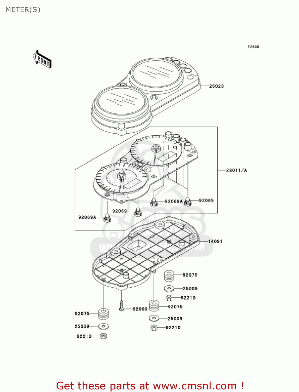 METER(S) ZX600J2 NINJA ZX6R 2001 USA CALIFORNIA CANADA