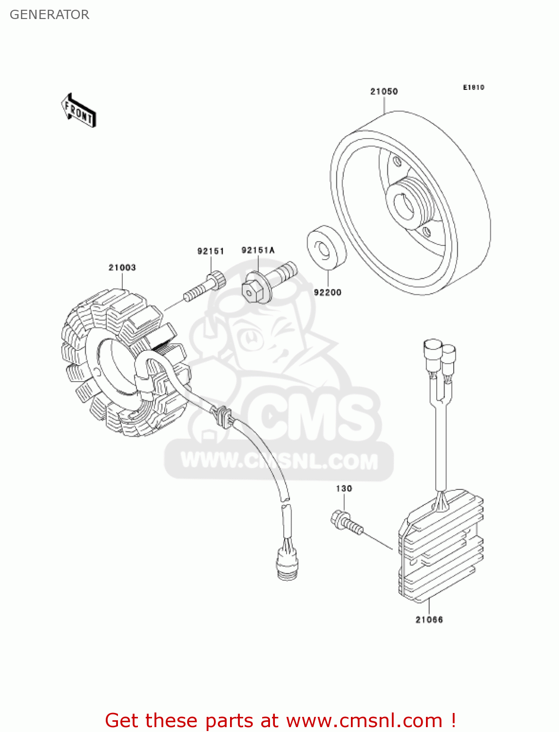 GENERATOR ZX600J2 NINJA ZX6R 2001 USA CALIFORNIA CANADA