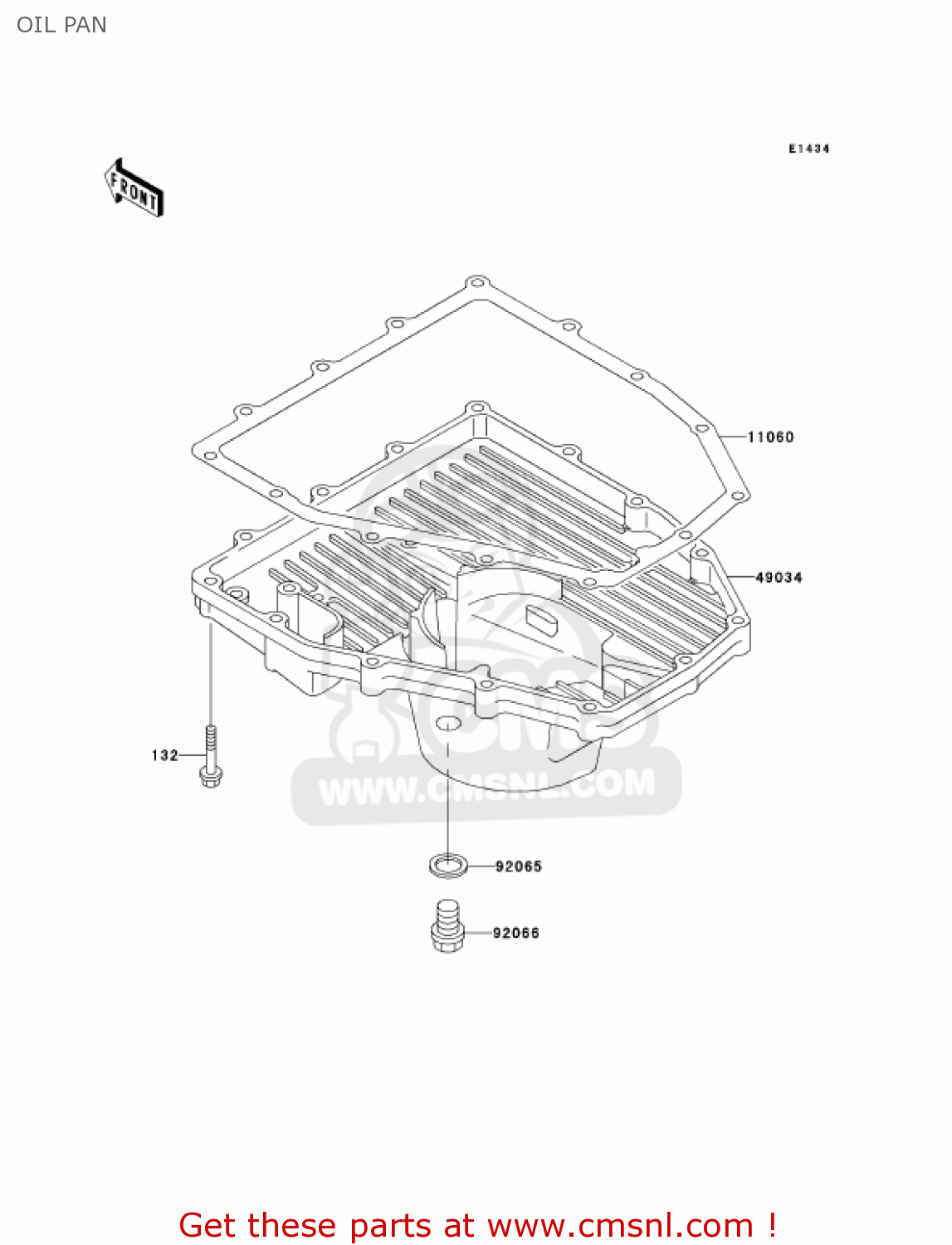 OIL PAN ZX600J2 NINJA ZX6R 2001 USA CALIFORNIA CANADA