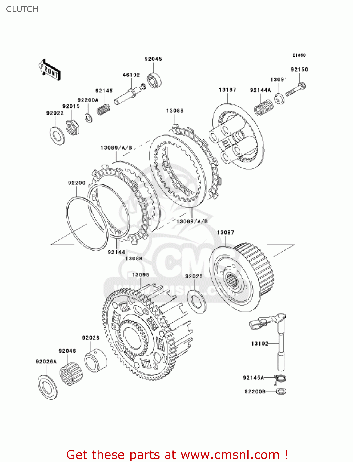 Kawasaki ZX600J3 NINJA ZX6R 2002 USA CALIFORNIA CANADA CLUTCH - buy ...