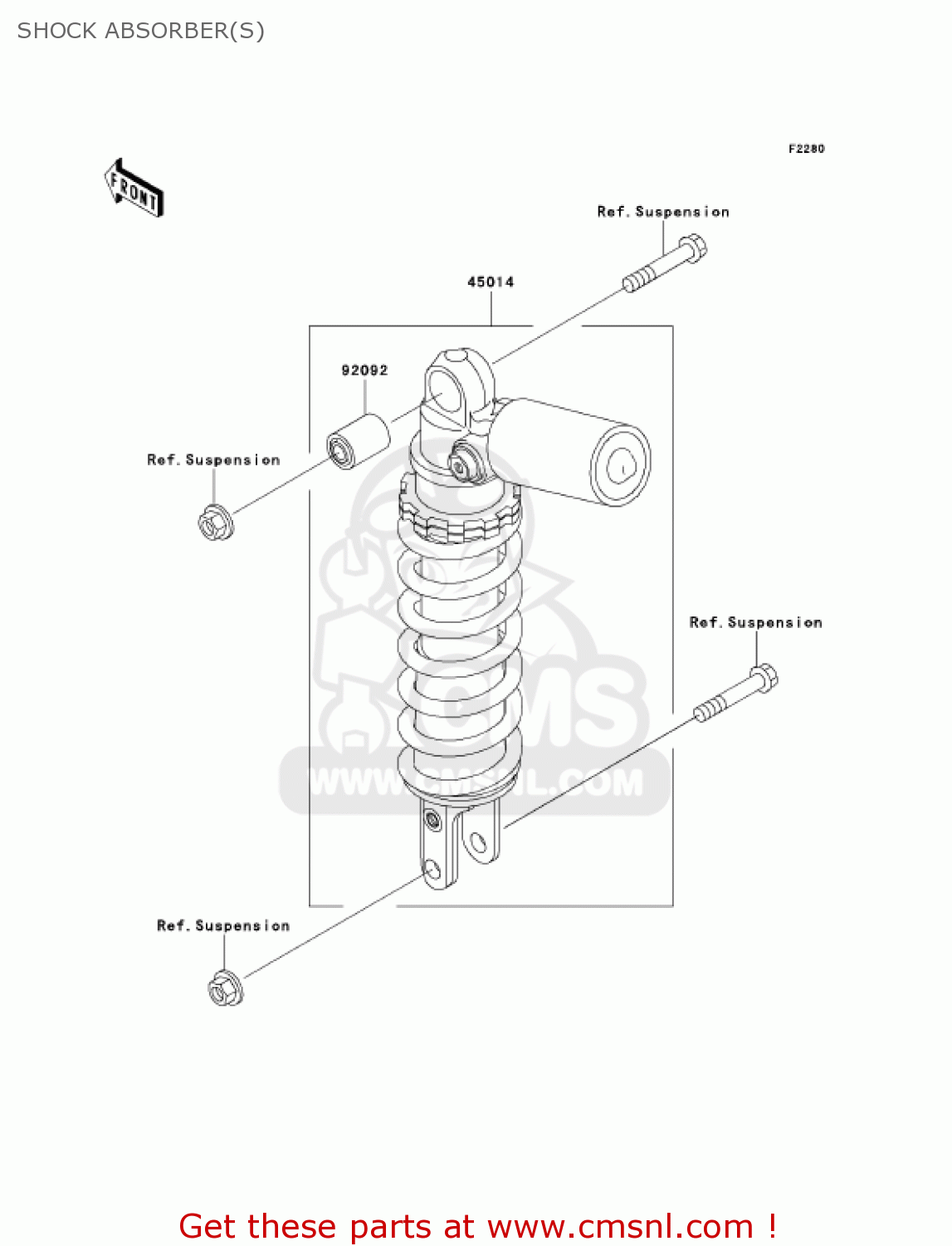 SHOCK ABSORBER(S) ZX600J3 NINJA ZX6R 2002 USA CALIFORNIA CANADA