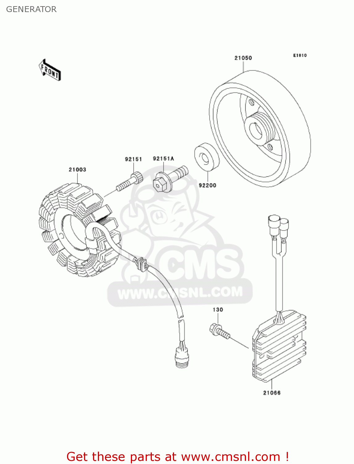 GENERATOR ZX600J3 NINJA ZX6R 2002 USA CALIFORNIA CANADA