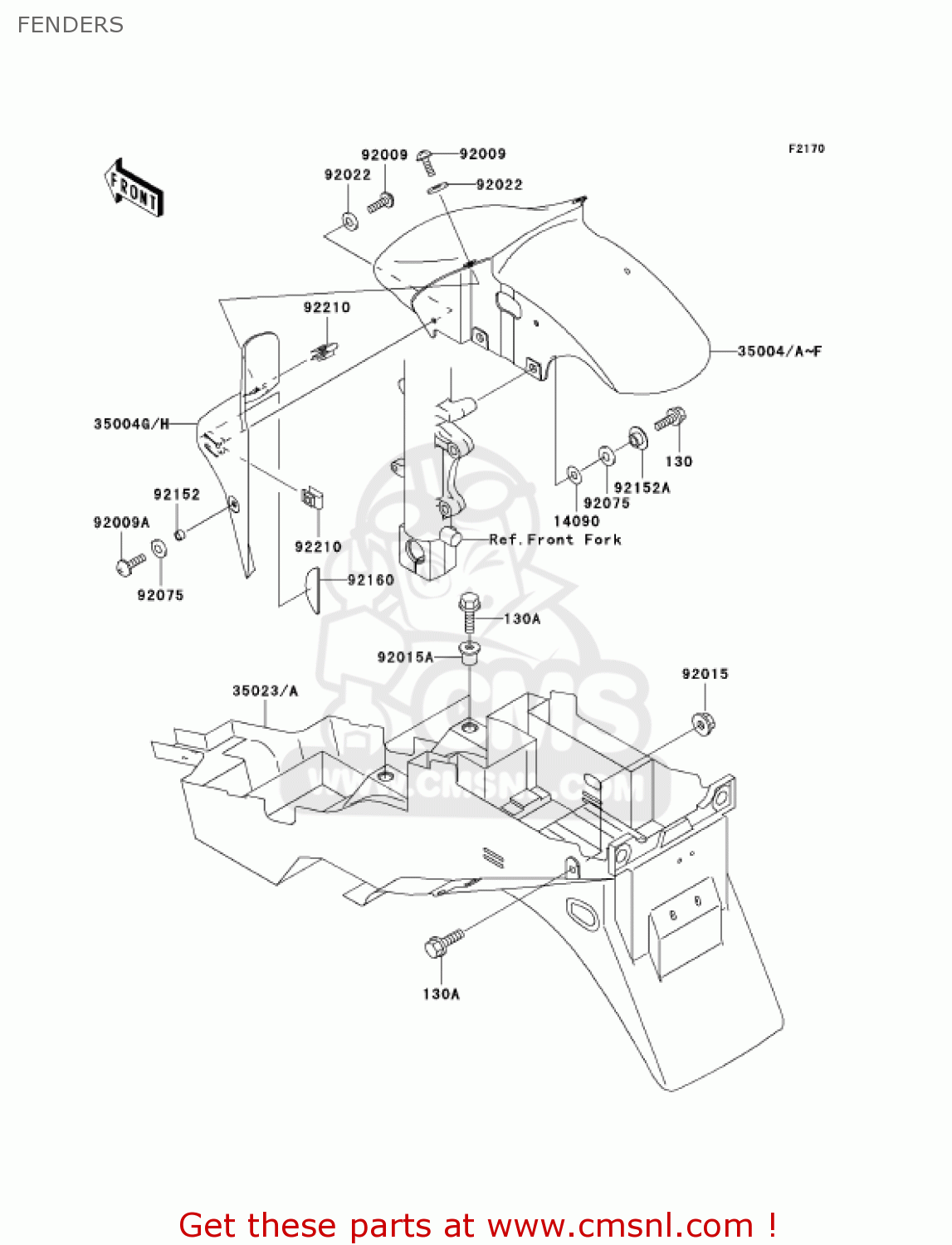 FENDERS ZX600J3 NINJA ZX6R 2002 USA CALIFORNIA CANADA