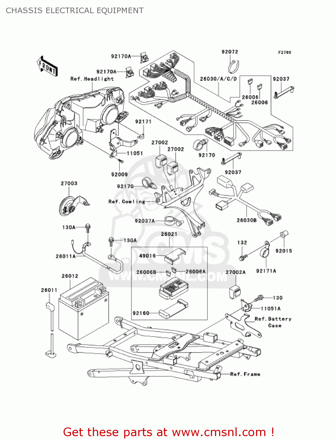 CHASSIS ELECTRICAL EQUIPMENT ZX600J3 NINJA ZX6R 2002 USA CALIFORNIA CANADA