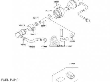FUEL PUMP - ZX600J3 NINJA ZX6R 2002 USA CALIFORNIA CANADA