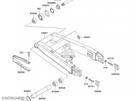 SWINGARM - ZX600J3 NINJA ZX6R 2002 USA CALIFORNIA CANADA