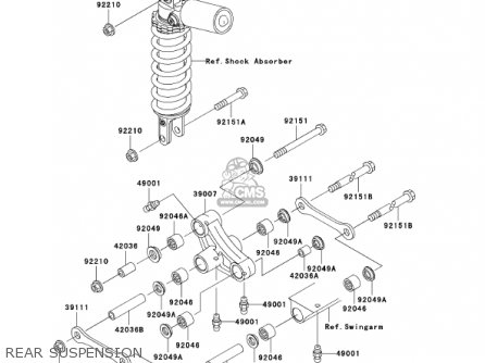 REAR SUSPENSION - ZX600J3 NINJA ZX6R 2002 USA CALIFORNIA CANADA