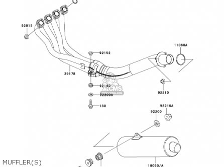 MUFFLER(S) - ZX600J3 NINJA ZX6R 2002 USA CALIFORNIA CANADA
