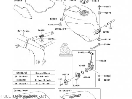 FUEL TANK (ZX600-J3) - ZX600J3 NINJA ZX6R 2002 USA CALIFORNIA CANADA