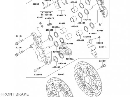 FRONT BRAKE - ZX600J3 NINJA ZX6R 2002 USA CALIFORNIA CANADA
