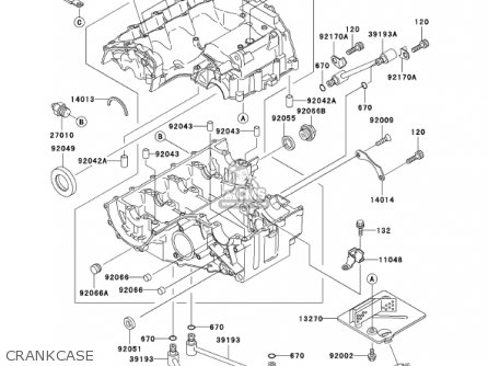 CRANKCASE - ZX600J3 NINJA ZX6R 2002 USA CALIFORNIA CANADA
