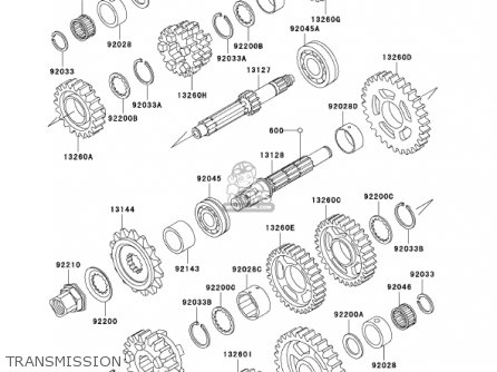 TRANSMISSION - ZX600J3 NINJA ZX6R 2002 USA CALIFORNIA CANADA