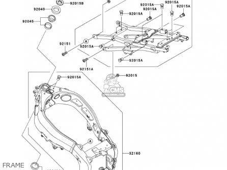 FRAME - ZX600J3 NINJA ZX6R 2002 USA CALIFORNIA CANADA