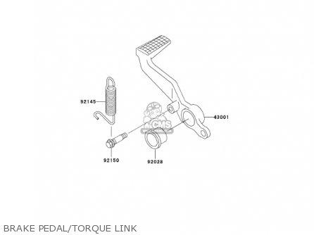 BRAKE PEDAL/TORQUE LINK - ZX600J3 NINJA ZX6R 2002 USA CALIFORNIA CANADA