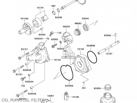 OIL PUMP/OIL FILTER - ZX600J3 NINJA ZX6R 2002 USA CALIFORNIA CANADA