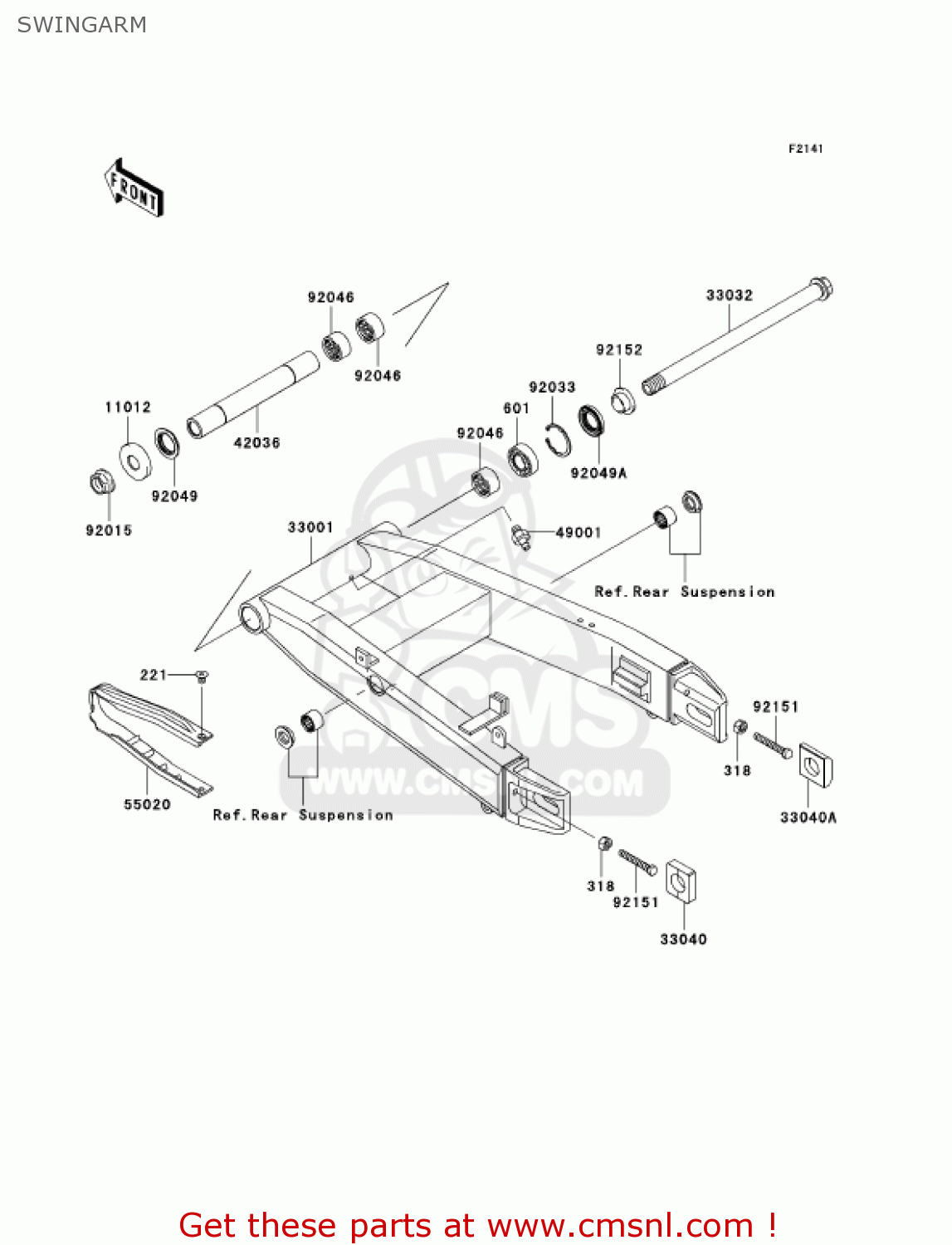 SWINGARM ZX600J4 ZZR600 2005 USA CALIFORNIA