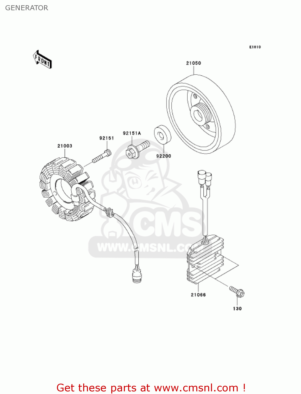 GENERATOR ZX600J4 ZZR600 2005 USA CALIFORNIA