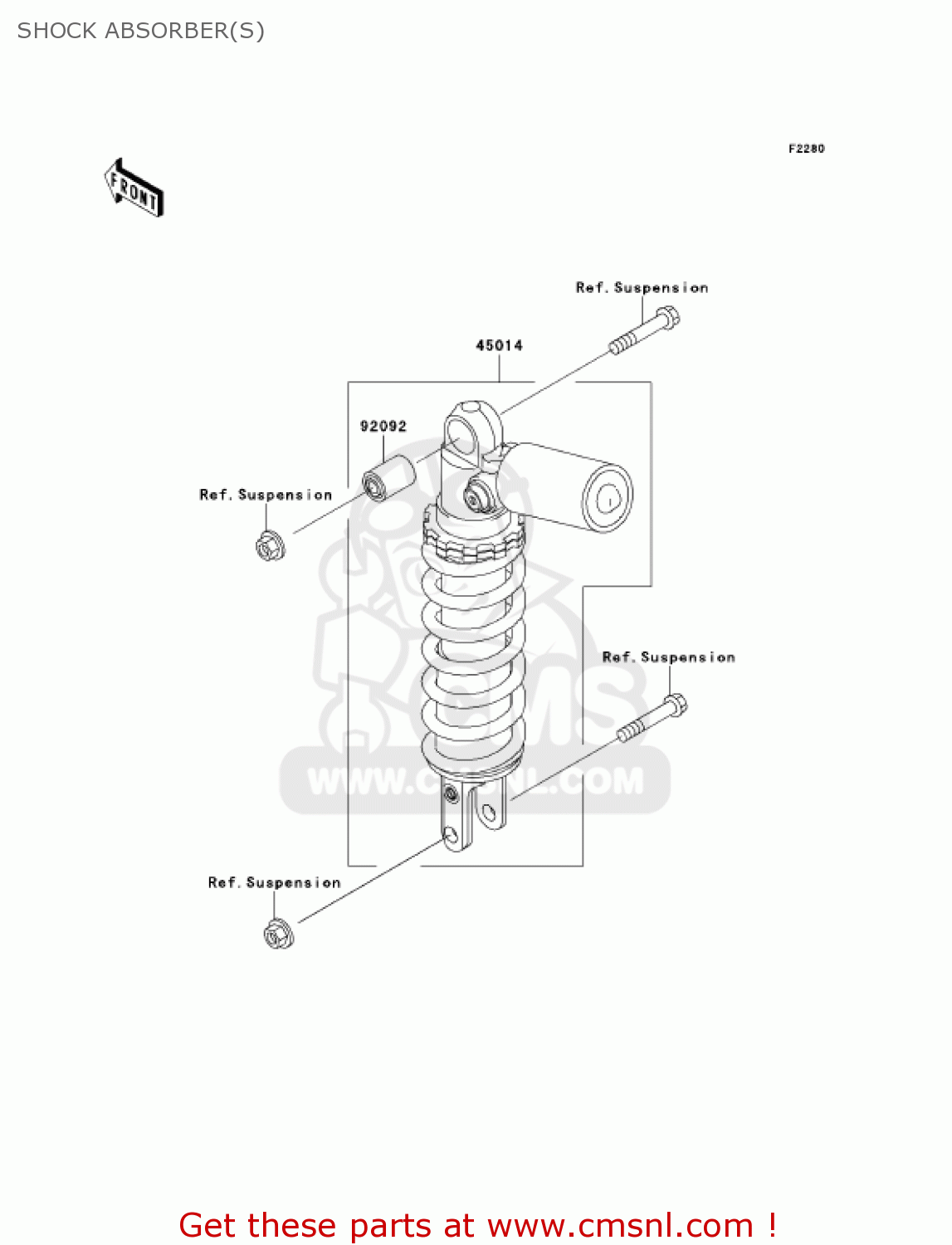 SHOCK ABSORBER(S) ZX600J4 ZZR600 2005 USA CALIFORNIA