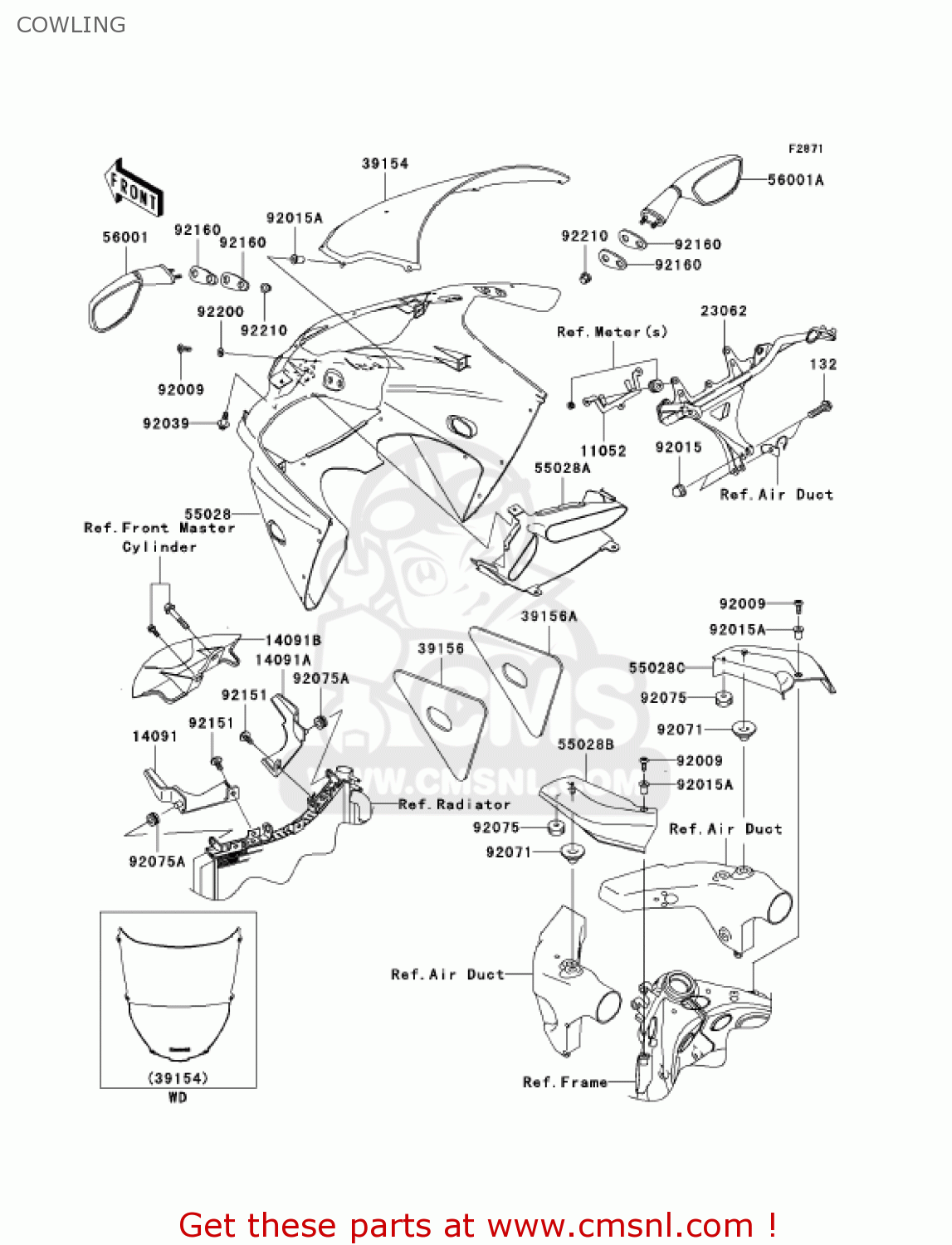 COWLING ZX600J4 ZZR600 2005 USA CALIFORNIA