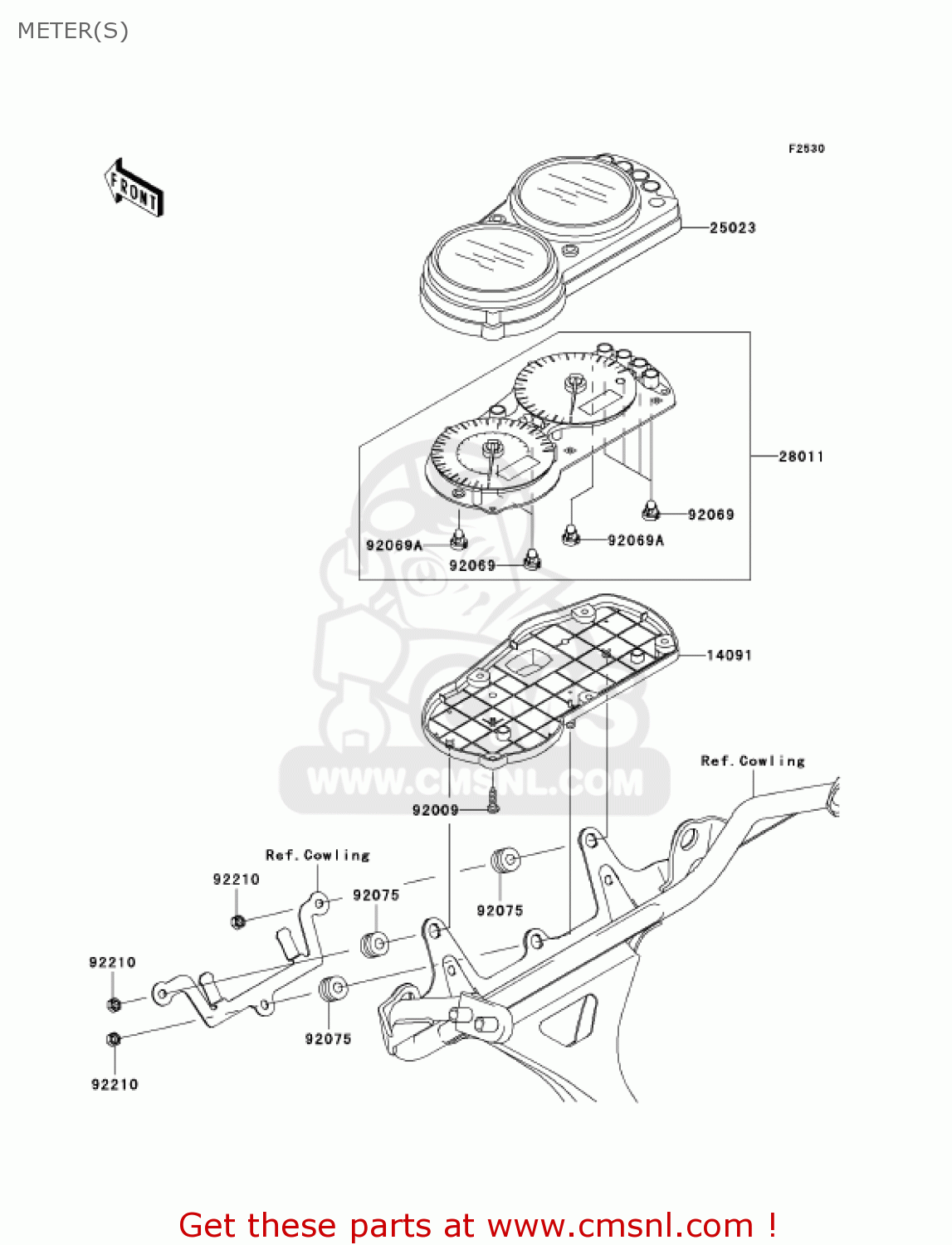 METER(S) ZX600J4 ZZR600 2005 USA CALIFORNIA