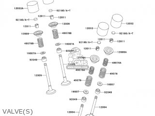 VALVE(S) - ZX600J4 ZZR600 2005 USA CALIFORNIA