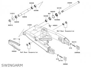 SWINGARM - ZX600J4 ZZR600 2005 USA CALIFORNIA