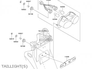 TAILLIGHT(S) - ZX600J4 ZZR600 2005 USA CALIFORNIA