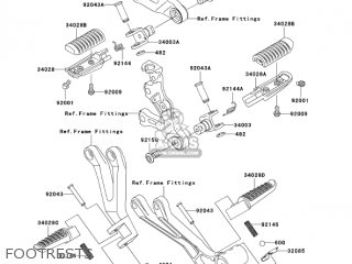 FOOTRESTS - ZX600J4 ZZR600 2005 USA CALIFORNIA