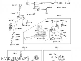 HANDLEBAR - ZX600J4 ZZR600 2005 USA CALIFORNIA