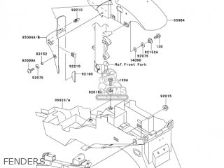 FENDERS - ZX600J4 ZZR600 2005 USA CALIFORNIA