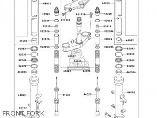 FRONT FORK - ZX600J4 ZZR600 2005 USA CALIFORNIA