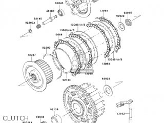 CLUTCH - ZX600J4 ZZR600 2005 USA CALIFORNIA