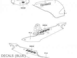 DECALS (BLUE) - ZX600J4 ZZR600 2005 USA CALIFORNIA