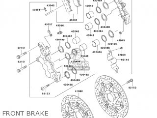 FRONT BRAKE - ZX600J4 ZZR600 2005 USA CALIFORNIA