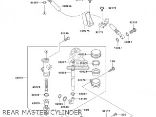 REAR MASTER CYLINDER - ZX600J4 ZZR600 2005 USA CALIFORNIA