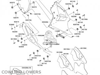 COWLING LOWERS - ZX600J4 ZZR600 2005 USA CALIFORNIA