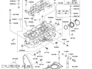 CYLINDER HEAD - ZX600J4 ZZR600 2005 USA CALIFORNIA