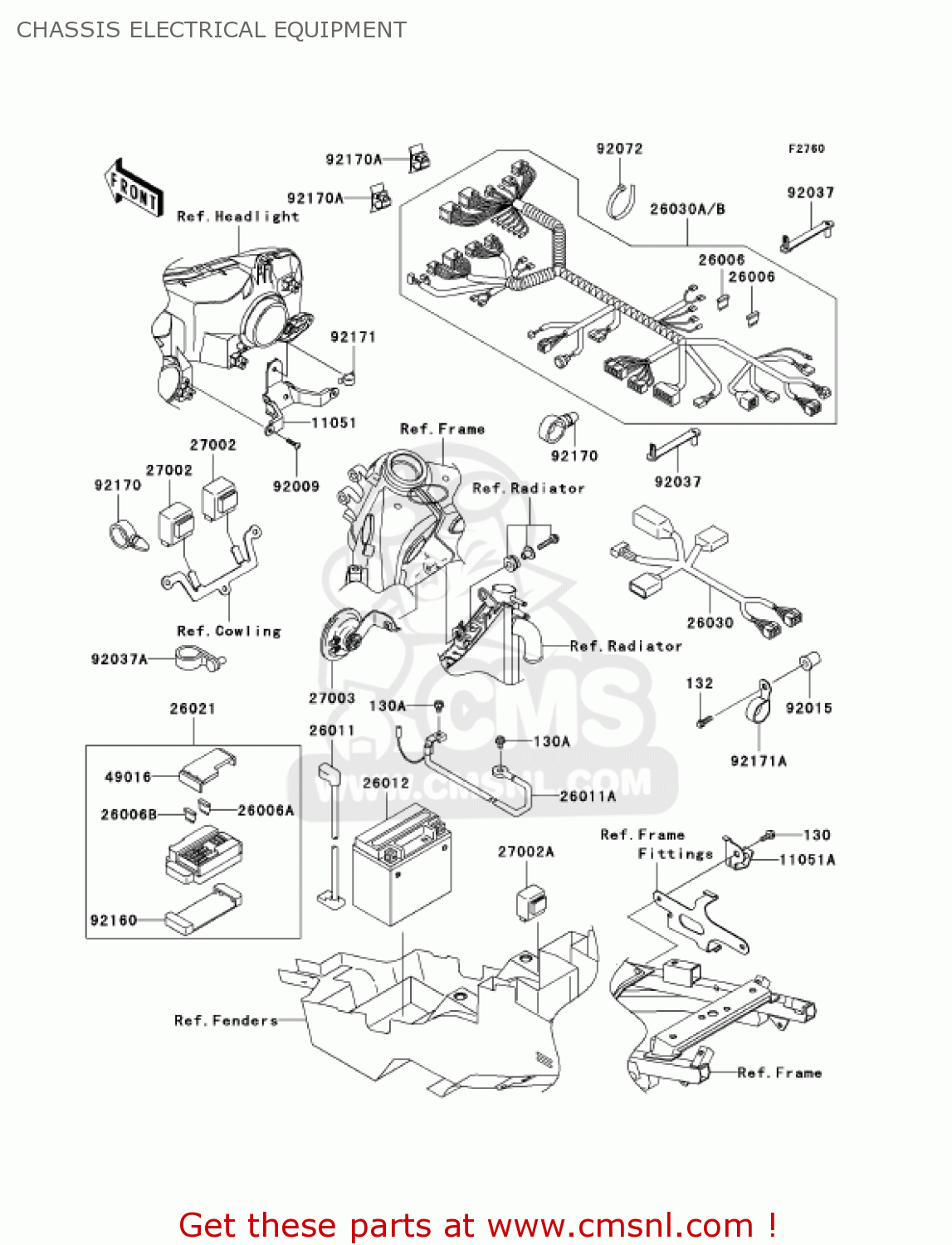 CHASSIS ELECTRICAL EQUIPMENT ZX600J6F ZZR600 2006 USA CALIFORNIA CANADA