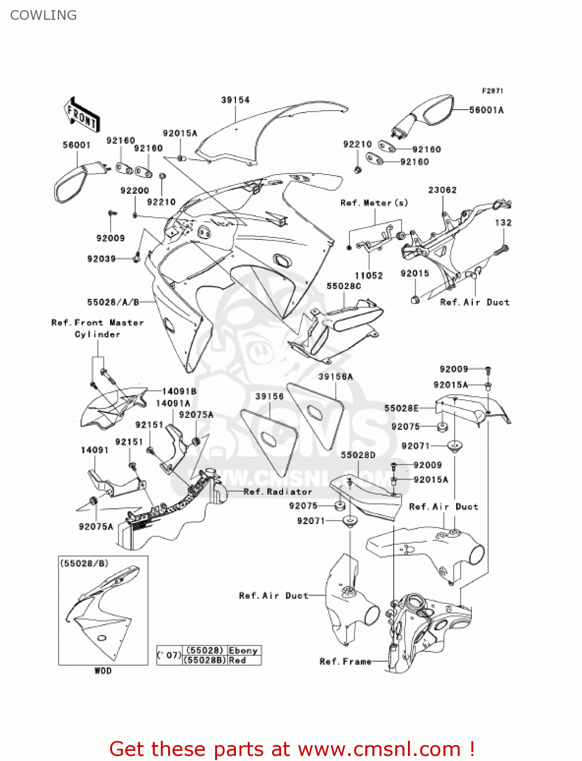 COWLING ZX600J6F ZZR600 2006 USA CALIFORNIA CANADA