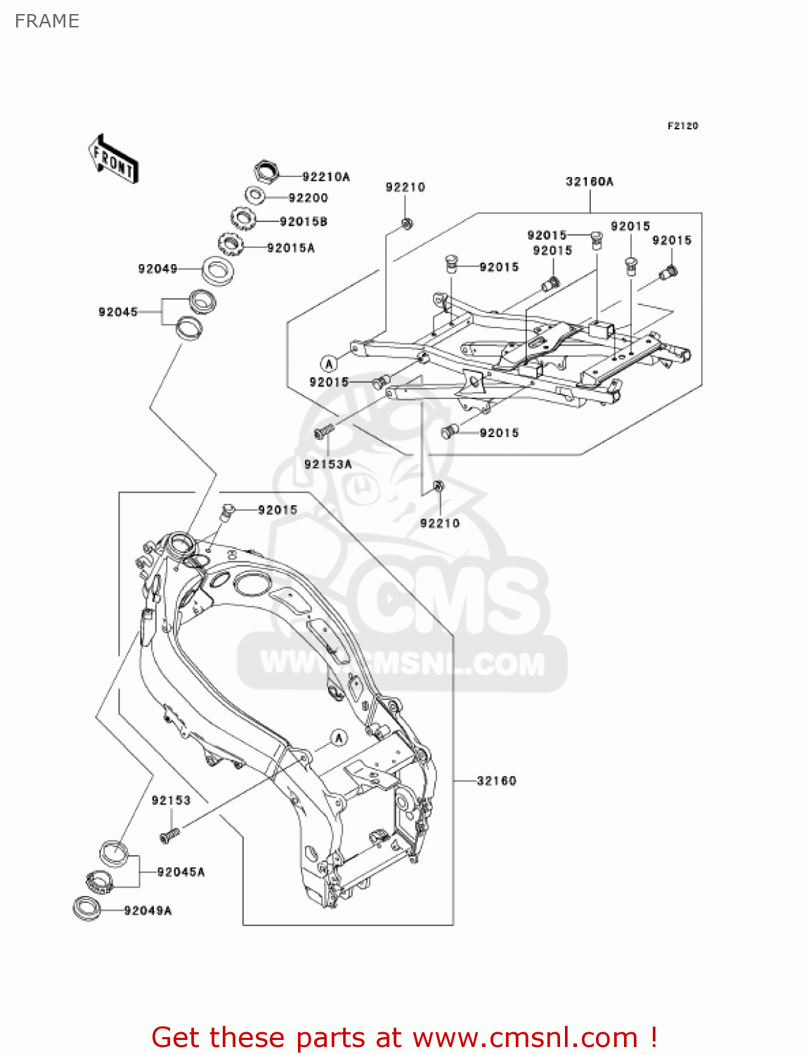 FRAME ZX600J6F ZZR600 2006 USA CALIFORNIA CANADA