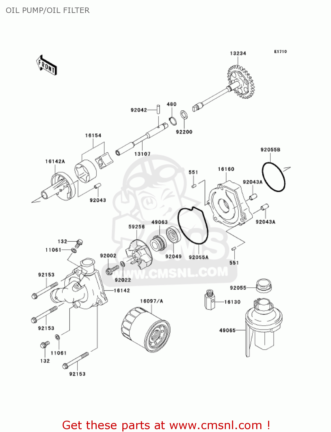 OIL PUMP/OIL FILTER ZX600J6F ZZR600 2006 USA CALIFORNIA CANADA