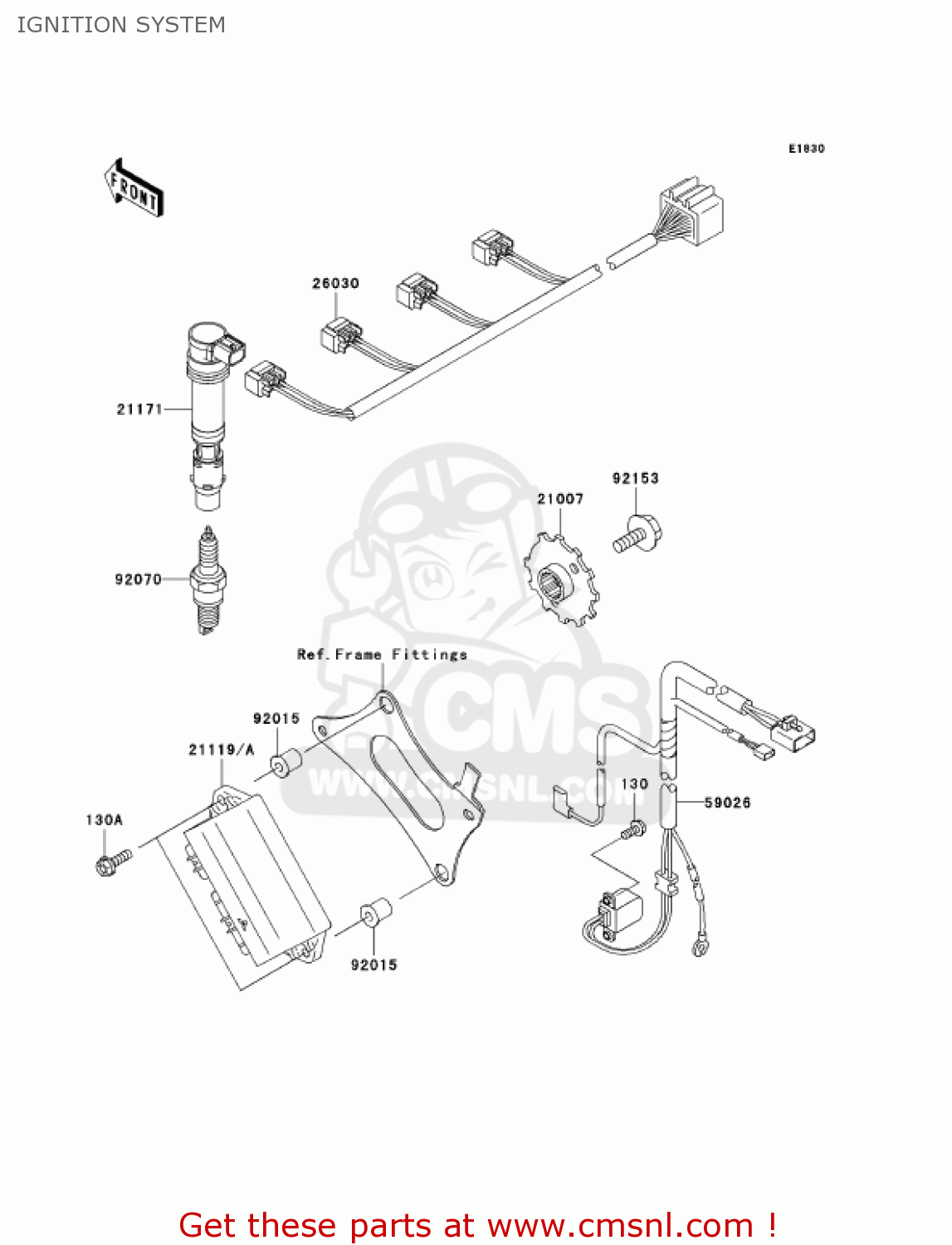 IGNITION SYSTEM ZX600J6F ZZR600 2006 USA CALIFORNIA CANADA